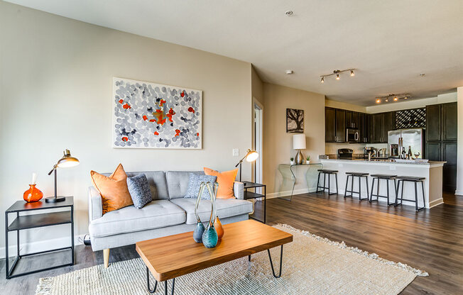 Living Room With Kitchen at Aspire Apollo, Camp Springs, MD