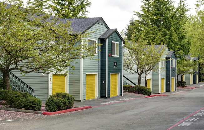 Echo Mountain Apartments Exterior Building and Trees