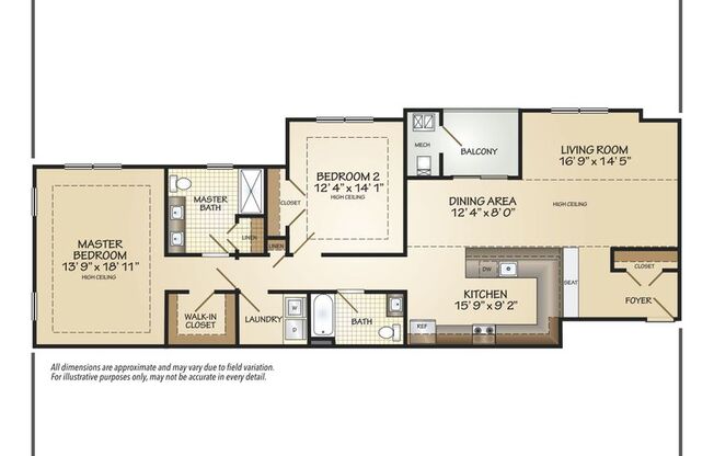 2 beds, 2 baths, 1,450 sqft, $3,100, Unit 0919