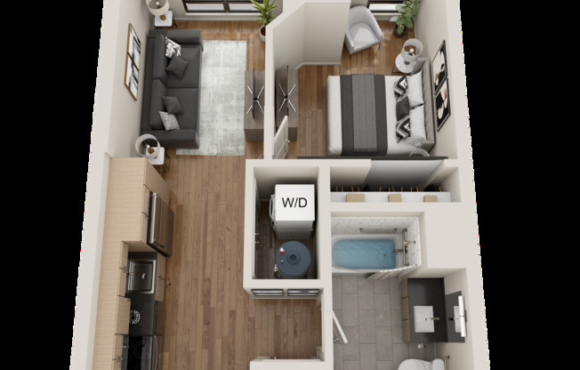 1 bed, 1 bath, 495 sqft, $1,849, Unit 115