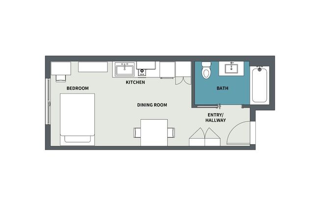 Studio, 1 bath, $2,950, Unit 509