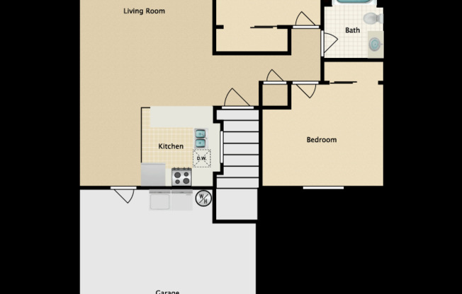 2 beds, 2 baths, 958 sqft, $1,725