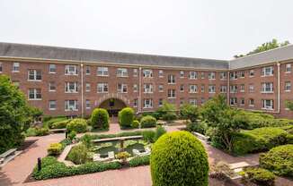 Courtyard at Kew Gardens in the Georgetown neighborhood of NW, Washington DC 20007
