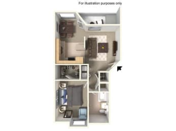 1 bed, 1 bath, 720 sqft, $1,756