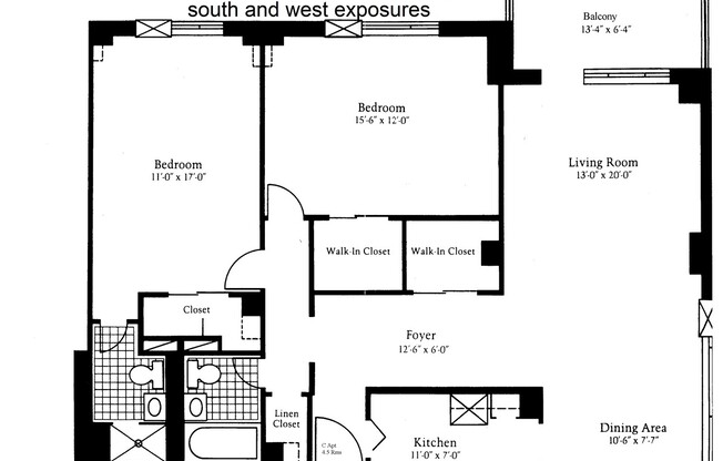 2 beds, 2 baths, 1,142 sqft, $6,400, Unit 18C