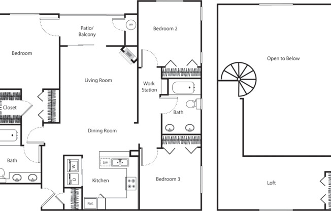 3 beds, 2 baths, 1,447 sqft, $5,185, Unit 422