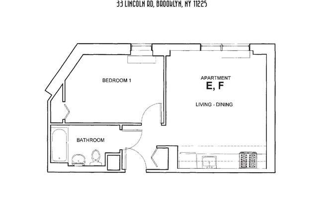 1 bed, 1 bath, 680 sqft, $3,350, Unit 7E