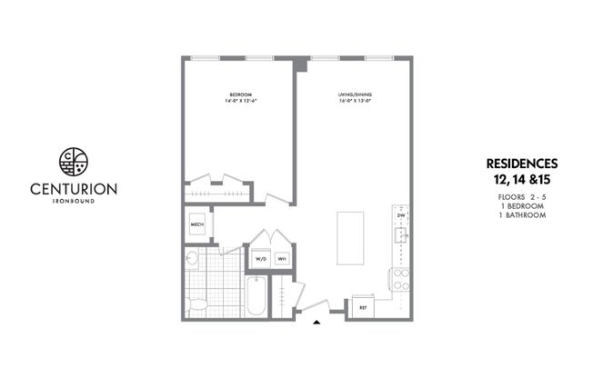 1 bed, 1 bath, 794 sqft, $2,349, Unit Residence 415