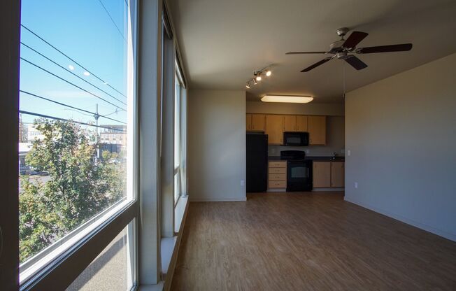 Super Spacious Sunny & Bright Studio with HUGE Windows!