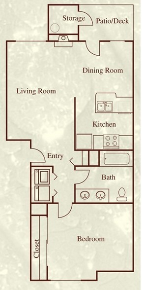 1 bed, 1 bath, 728 sqft, $1,675, Unit D304