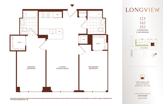 2 beds, 2 baths, $6,129, Unit 14J