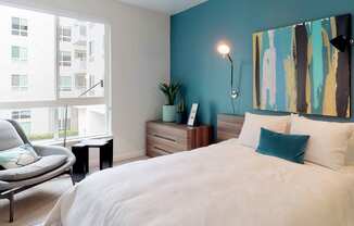 Olive DTLA Two Bedroom First Bedroom  at Olive DTLA, Los Angeles, CA, 90015