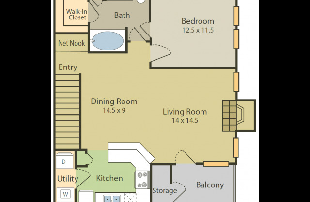 1 bed, 1 bath, 867 sqft, $1,365