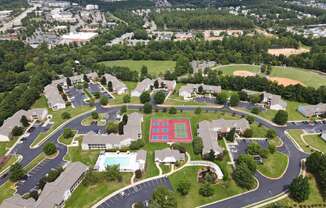 Aerial of Crosstimbers Apartments in Morrisville NC