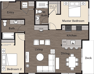 2 beds, 2 baths, 1,149 sqft, $3,280