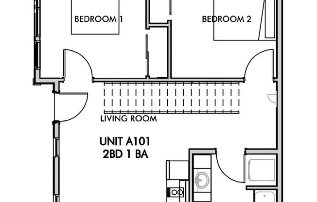 3 beds, 2 baths, 1,016 sqft, $2,299, Unit 1101