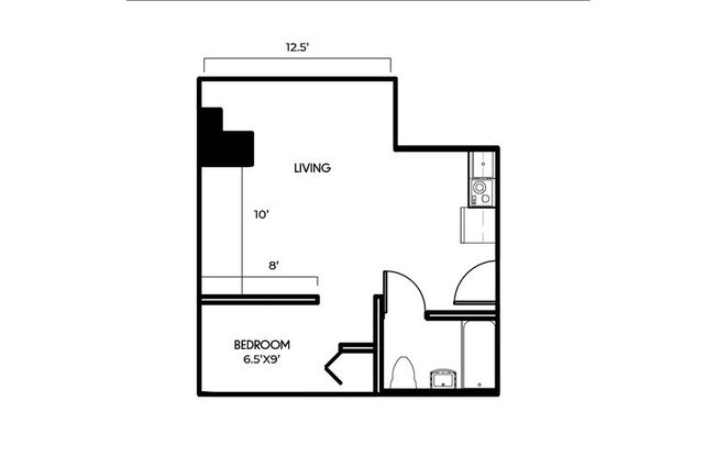 1 bed, 1 bath, 429 sqft, $1,699, Unit 319