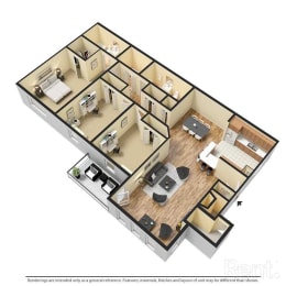 3 beds, 2 baths, 1,445 sqft, $1,524