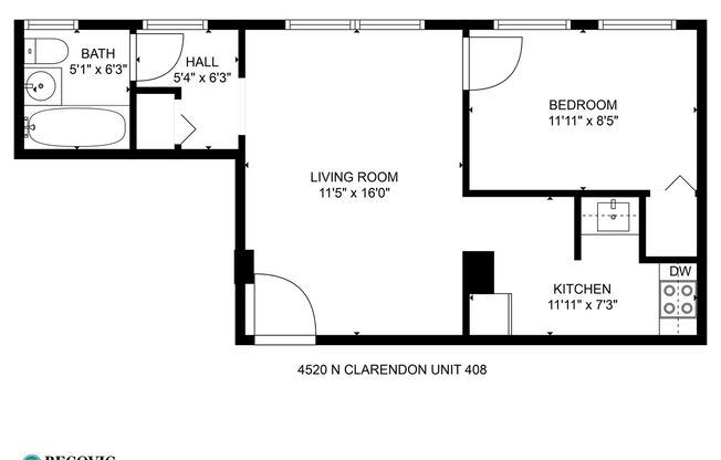 1 bed, 1 bath, 408 sqft, $1,795, Unit 408