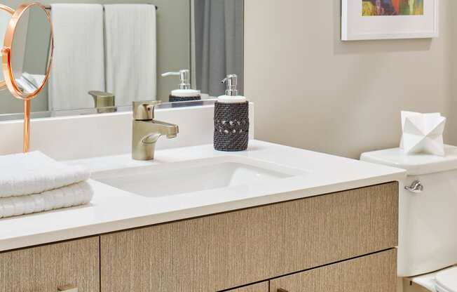 Spa-inspired Bathrooms at The Oxford Apartments, Oxon Hill, MD