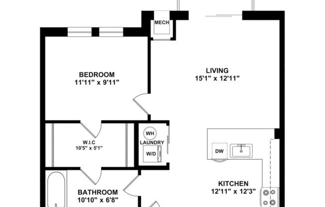 1 bed, 1 bath, 730 sqft, $2,348