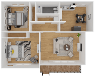 2 beds, 1 bath, 960 sqft, $1,205