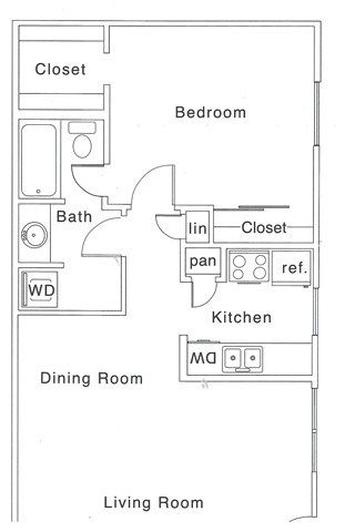 1 bed, 1 bath, 700 sqft, $975