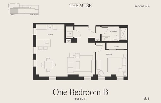 1 bed, 1 bath, 774 sqft, $2,880, Unit 701