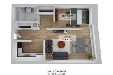 1 bed, 1 bath, $1,725