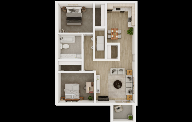 2 beds, 1 bath, 867 sqft, $1,800, Unit 2204