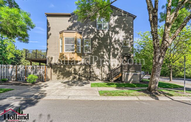 3 bedroom, 3 bathroom end townhouse with 2 side by side garages!