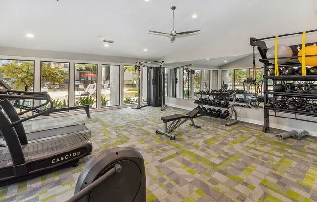 Fitness center with state-of-the-art machines