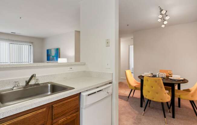 Kitchen With Dining Area at The Fields at Merrifield, Falls Church, VA