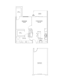 1 bed, 1 bath, 705 sqft, $1,150