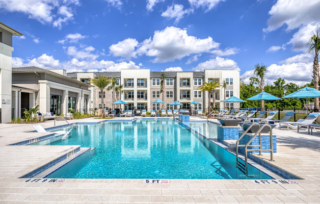 Poolside.