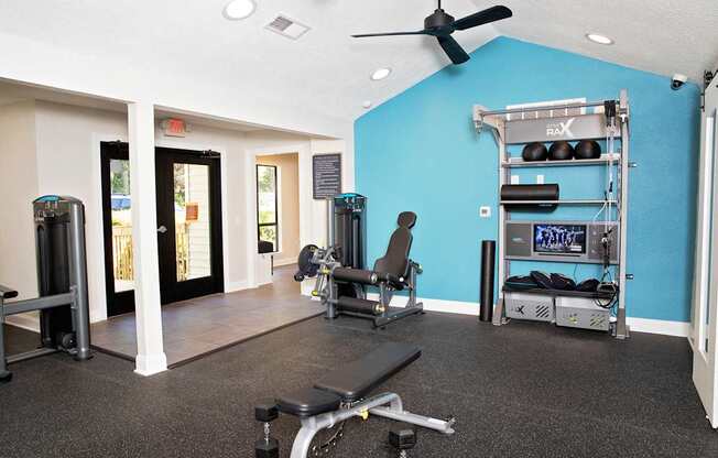 fitness center with equipment
