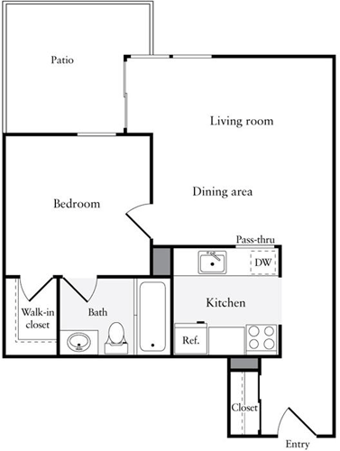 1 bed, 1 bath, 645 sqft, $3,182, Unit 5103