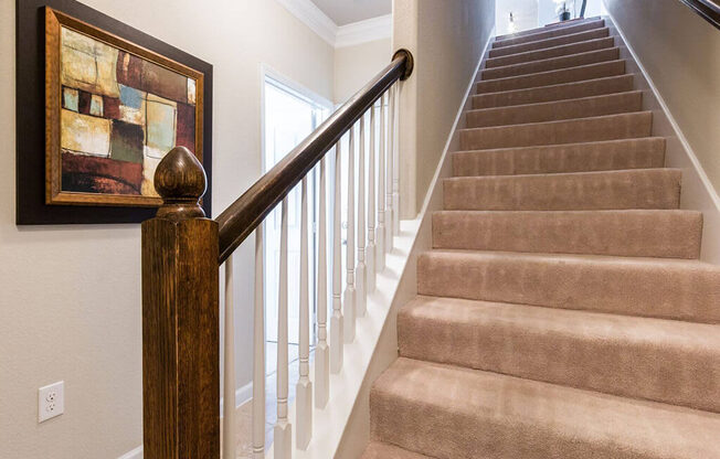 Designed Staircase at Villages of Briggs Ranch, Texas, 78245