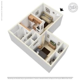1 bed, 1 bath, 451 sqft, $799