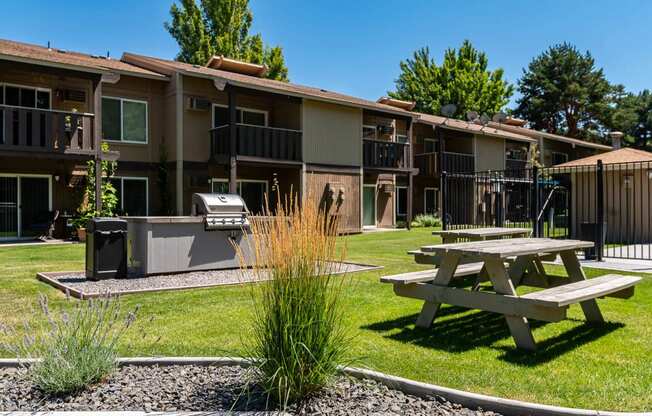 BBQ area and picnic tables