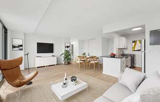 Living Room With TV at Sherwood at Southern Towers, Alexandria