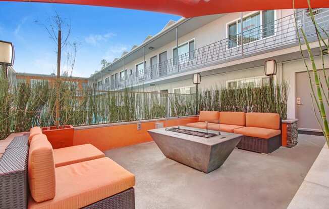 Common area amenities are Fire pit lounge, pool, BBQ grill and onsite laundry.