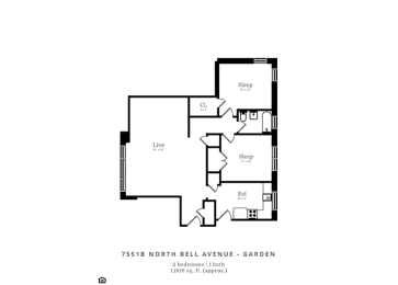 2 beds, 1 bath, $1,825