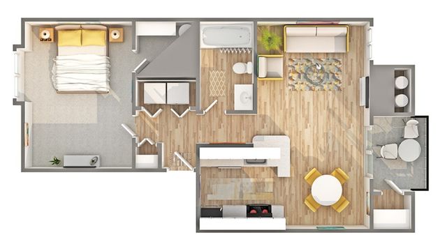 1 bed, 1 bath, 689 sqft, $1,850
