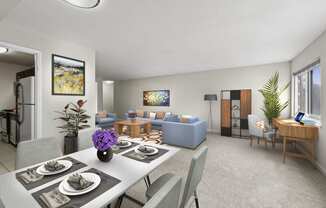 Living Room With Dining Area at Metro 710, Maryland, 20910