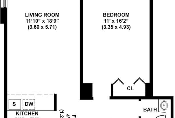 1 bed, 1 bath, 638 sqft, $3,975, Unit 16G