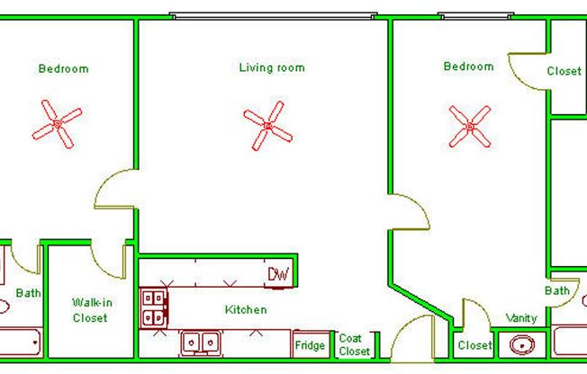 2 beds, 2 baths, 910 sqft, $2,795, Unit 304