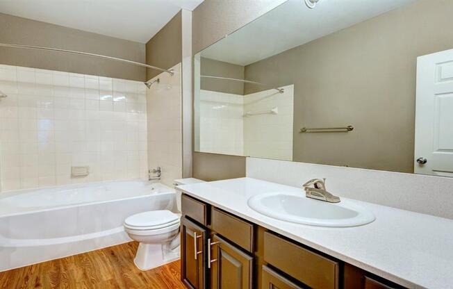 bathroom with updated countertops