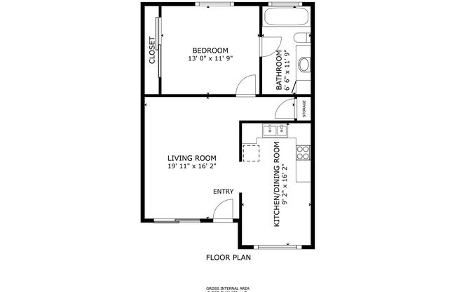 1 bed, 1 bath, 655 sqft, $1,900, Unit Unit M