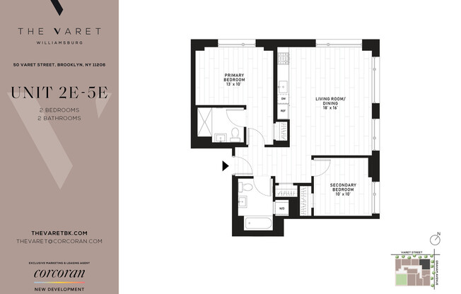 2 beds, 2 baths, $4,795, Unit 5E